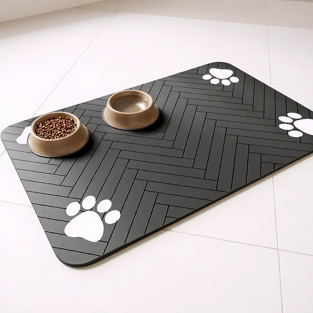 Spill-Catch Feeding Mat, included in the New Puppy Kit